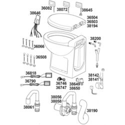 Tecma Silence Plus Toilet - Parts - Thetford | Fisheries Supply  CONTROL PANEL SINGLE SWITCH